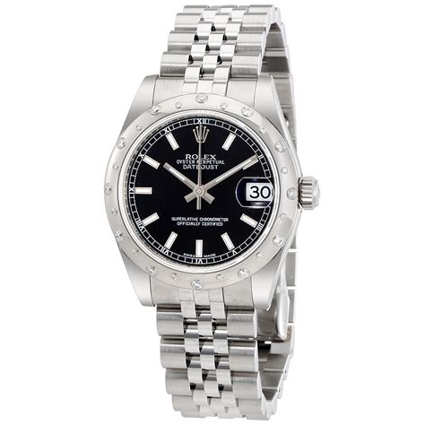 rolex oyster datejust black|Rolex Datejust 31 oystersteel.